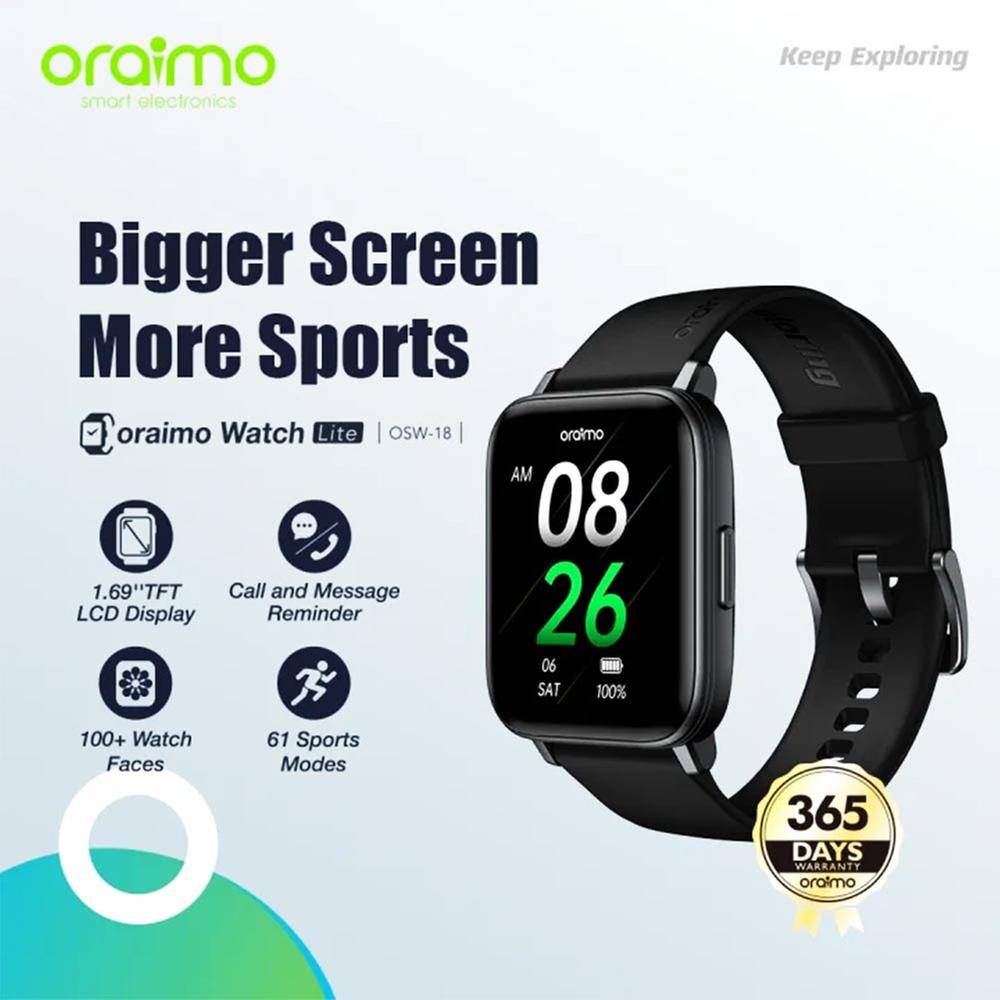 oraimo Watch 2 Plus BT Quick Call IP68 Resistance HRM Smart Watch